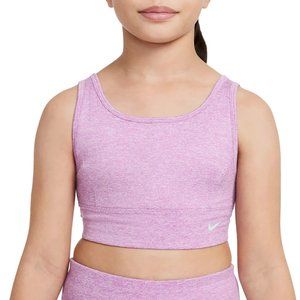 Nike Girls' Dri-FIT Swoosh Luxe Sports Bra Purple Size Large